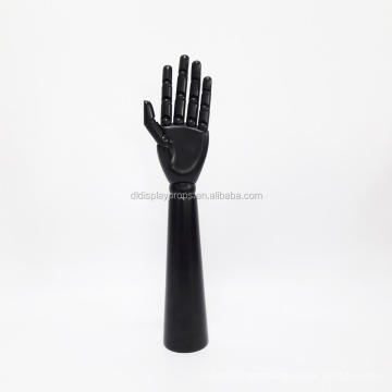 DL1454 Female wooden long hand mannequin for handbag display,wood hand model with 360 rotating